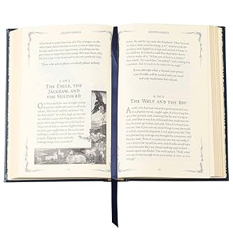 Aesop's Fables Illustrated (Leather-bound Classics): Aesop
